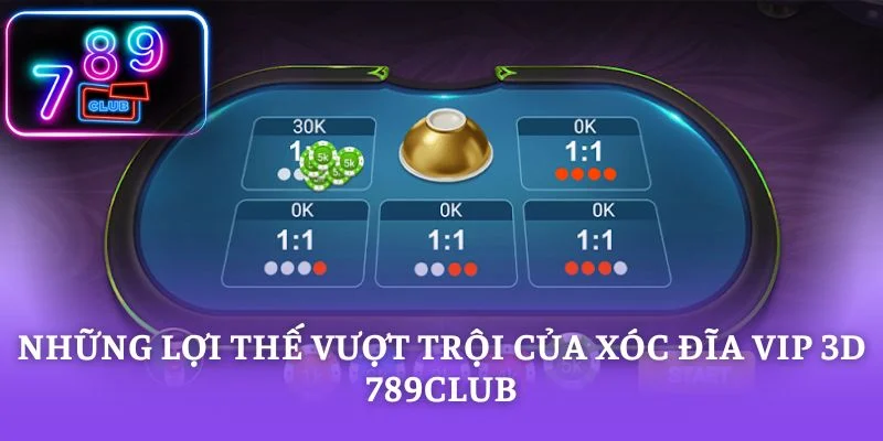 Những lợi thế vượt trội của xóc đĩa vip 3D 789CLUB